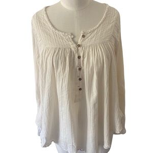 Free People Long Sleeve Peasant Blouse